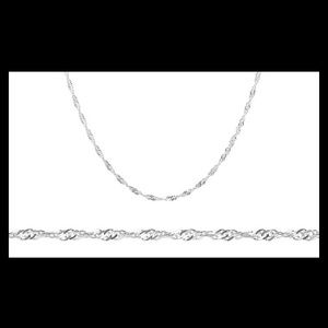 Sterling Silver Italian Singapore Chain necklace